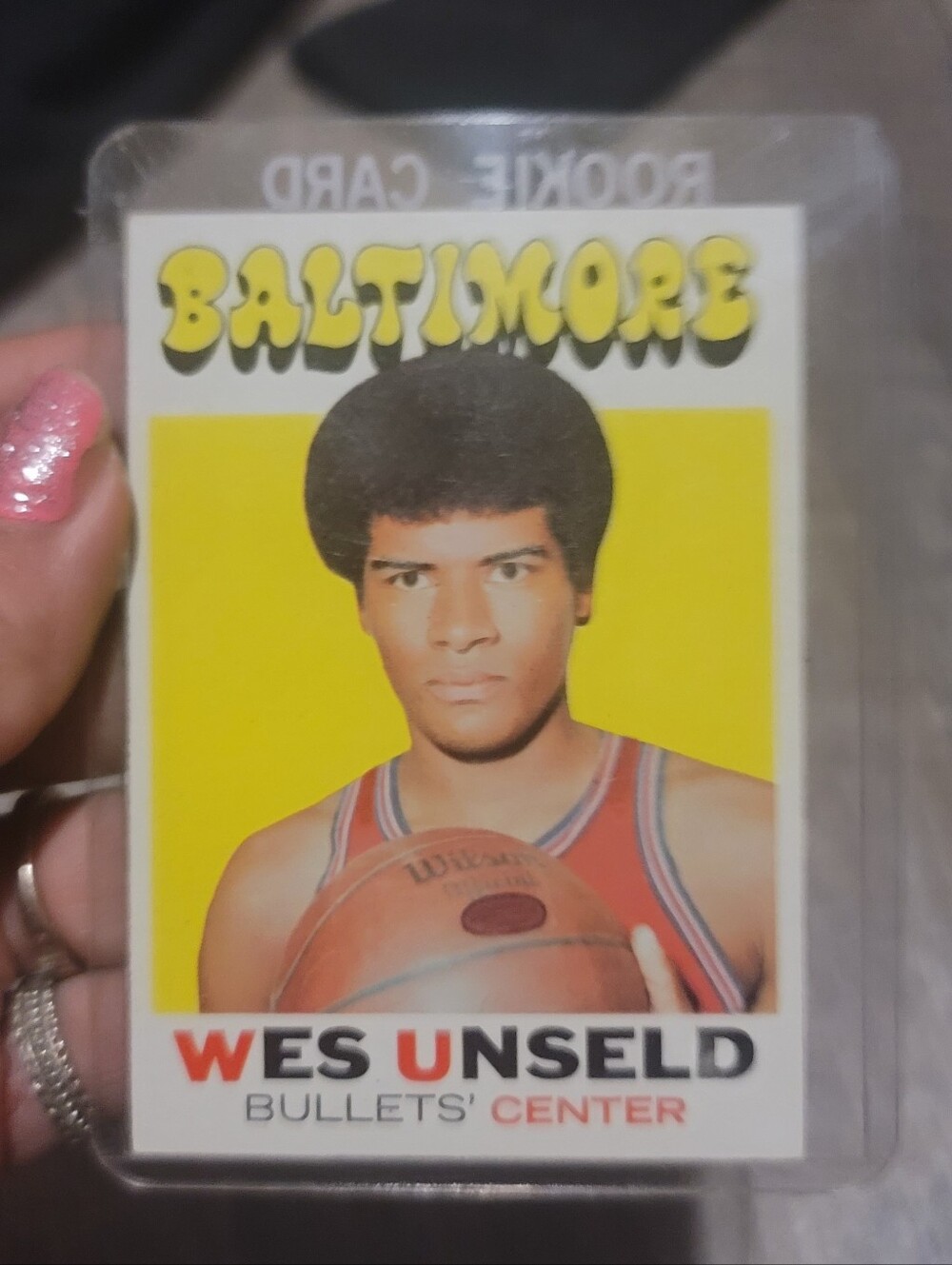 1971 Topps Wes Unseld #95 Baltimore Bullets Center HOF Vintage